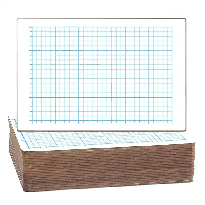 Flipside Dry Erase Rectangle Graph Quadrant Lined/Plain Two-Sided Boards, 12 x 18 Inch, Pack of 24 Special Discount